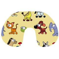 Group Of Animals Graphic Travel Neck Pillows