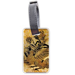 Golden Colorful The Beautiful Of Art Indonesian Batik Pattern Luggage Tags (one Side)  by Sapixe