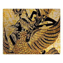 Golden Colorful The Beautiful Of Art Indonesian Batik Pattern Double Sided Flano Blanket (large) 