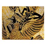 Golden Colorful The Beautiful Of Art Indonesian Batik Pattern Double Sided Flano Blanket (Large)  Blanket Back