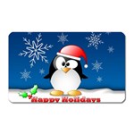 Happy Holidays Christmas Card With Penguin Magnet (Rectangular) Front