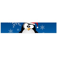 Happy Holidays Christmas Card With Penguin Large Flano Scarf  by Sapixe