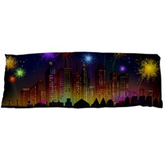 Happy Birthday Independence Day Celebration In New York City Night Fireworks Us Body Pillow Case (dakimakura) by Sapixe