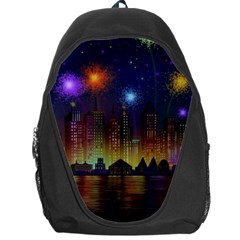 Happy Birthday Independence Day Celebration In New York City Night Fireworks Us Backpack Bag by Sapixe