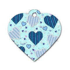 Hearts Pattern Paper Wallpaper Dog Tag Heart (one Side) by Sapixe