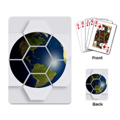 Hexagon Diamond Earth Globe Playing Card by Sapixe