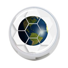Hexagon Diamond Earth Globe 4-port Usb Hub (two Sides)  by Sapixe