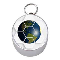 Hexagon Diamond Earth Globe Mini Silver Compasses by Sapixe