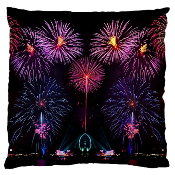 Happy New Year New Years Eve Fireworks In Australia Standard Flano Cushion Case (Two Sides)