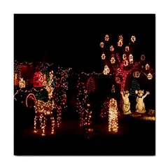 Holiday Lights Christmas Yard Decorations Tile Coasters by Sapixe