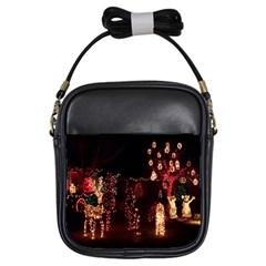 Holiday Lights Christmas Yard Decorations Girls Sling Bags by Sapixe