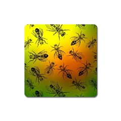 Insect Pattern Square Magnet