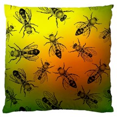 Insect Pattern Large Cushion Case (two Sides) by Sapixe