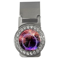 Happy New Year Clock Time Fireworks Pictures Money Clips (cz) 