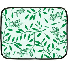 Leaves Foliage Green Wallpaper Fleece Blanket (mini) by Sapixe