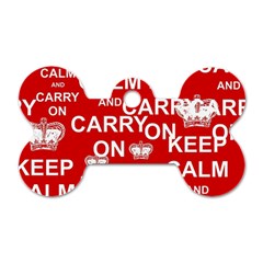 Keep Calm And Carry On Dog Tag Bone (two Sides) by Sapixe