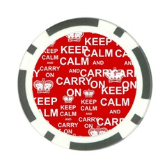 Keep Calm And Carry On Poker Chip Card Guard