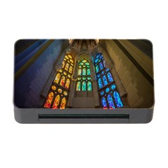 Leopard Barcelona Stained Glass Colorful Glass Memory Card Reader With Cf by Sapixe