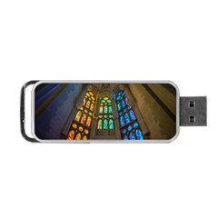 Leopard Barcelona Stained Glass Colorful Glass Portable Usb Flash (one Side)