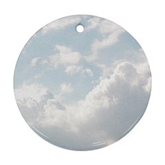 Light Nature Sky Sunny Clouds Round Ornament (two Sides) by Sapixe