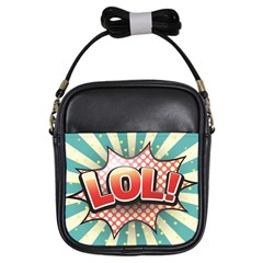 Lol Comic Speech Bubble  Vector Illustration Girls Sling Bags by Sapixe