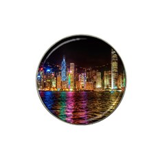 Light Water Cityscapes Night Multicolor Hong Kong Nightlights Hat Clip Ball Marker