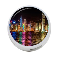 Light Water Cityscapes Night Multicolor Hong Kong Nightlights 4-port Usb Hub (one Side) by Sapixe