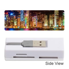 Light Water Cityscapes Night Multicolor Hong Kong Nightlights Memory Card Reader (stick) 