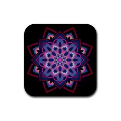 Mandala Circular Pattern Rubber Square Coaster (4 Pack)  by Sapixe