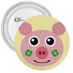 Luck Lucky Pig Pig Lucky Charm 3  Buttons by Sapixe