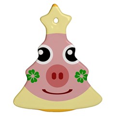 Luck Lucky Pig Pig Lucky Charm Christmas Tree Ornament (two Sides) by Sapixe