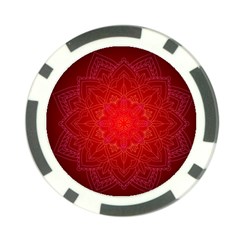 Mandala Ornament Floral Pattern Poker Chip Card Guard