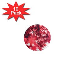 Maple Leaves Red Autumn Fall 1  Mini Magnet (10 Pack) 