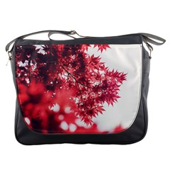 Maple Leaves Red Autumn Fall Messenger Bags