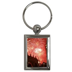 London Celebration New Years Eve Big Ben Clock Fireworks Key Chains (rectangle) 