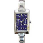 Moon Pattern Rectangle Italian Charm Watch Front