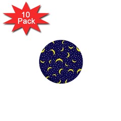 Moon Pattern 1  Mini Buttons (10 Pack)  by Sapixe