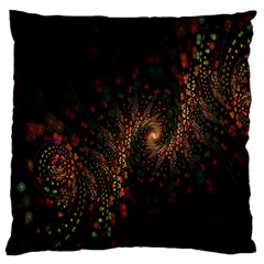 Multicolor Fractals Digital Art Design Large Flano Cushion Case (one Side)