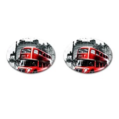 London Bus Cufflinks (oval) by Sapixe