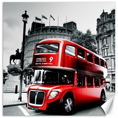 London Bus Canvas 12  X 12   by Sapixe