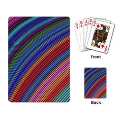 Multicolored Stripe Curve Striped Playing Card