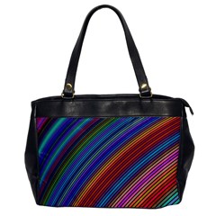 Multicolored Stripe Curve Striped Office Handbags