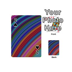 Multicolored Stripe Curve Striped Playing Cards 54 (mini) 