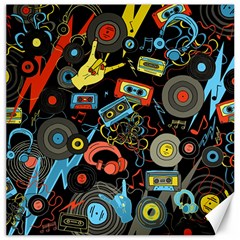 Music Pattern Canvas 16  X 16  