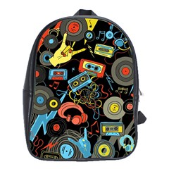 Music Pattern School Bag (xl) by Sapixe