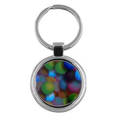 Multicolored Patterned Spheres 3d Key Chains (round)  by Sapixe