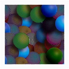 Multicolored Patterned Spheres 3d Medium Glasses Cloth (2-side) by Sapixe
