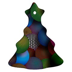 Multicolored Patterned Spheres 3d Ornament (christmas Tree) 
