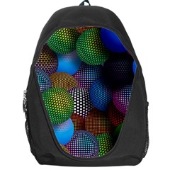 Multicolored Patterned Spheres 3d Backpack Bag by Sapixe