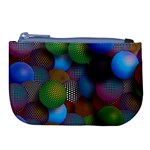 Multicolored Patterned Spheres 3d Large Coin Purse Front